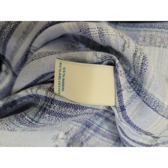 Caribbean Men's Shirt Size L Pineapple Flamingos Short Sleeve Blue Button Up 36 - Picture 7 of 9